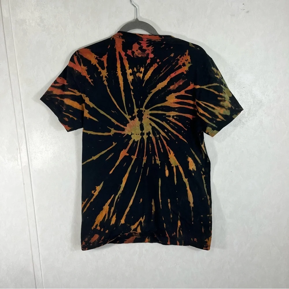 AC/DC Tie-Dye Short Sleeve Tee - Black, Orange, Yellow